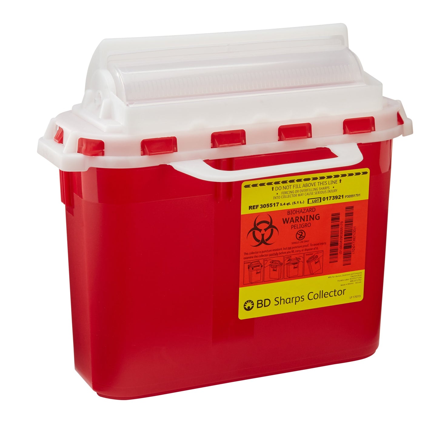 CONTAINER, SHARPS RED 5.4QT NXT GEN