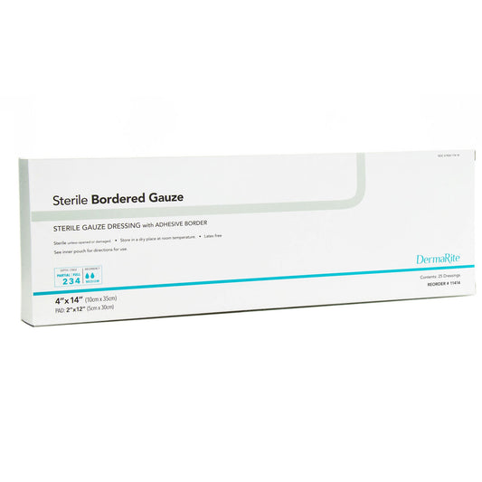 GAUZE, BORDERED STERILE ISLAND4"X14"