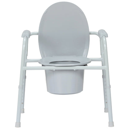 COMMODE, N/FLD STL FRAME 350LBS