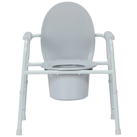 COMMODE, N/FLD STL FRAME 350LBS