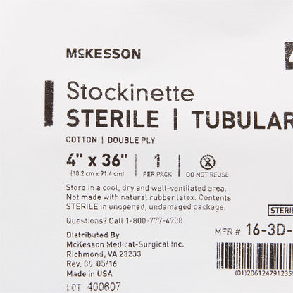STOCKINETTE, CTN TUBULAR 2PLYSTR 4"X36"