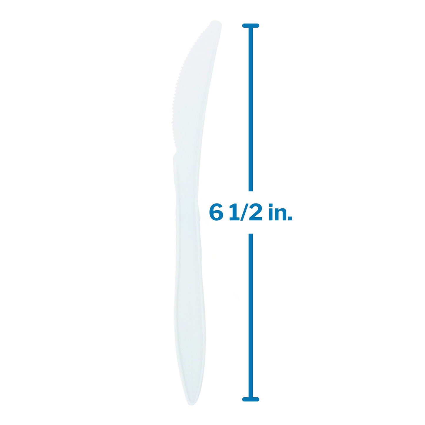 KNIFE, PLASTIC MED WGHT WHT 6.5"