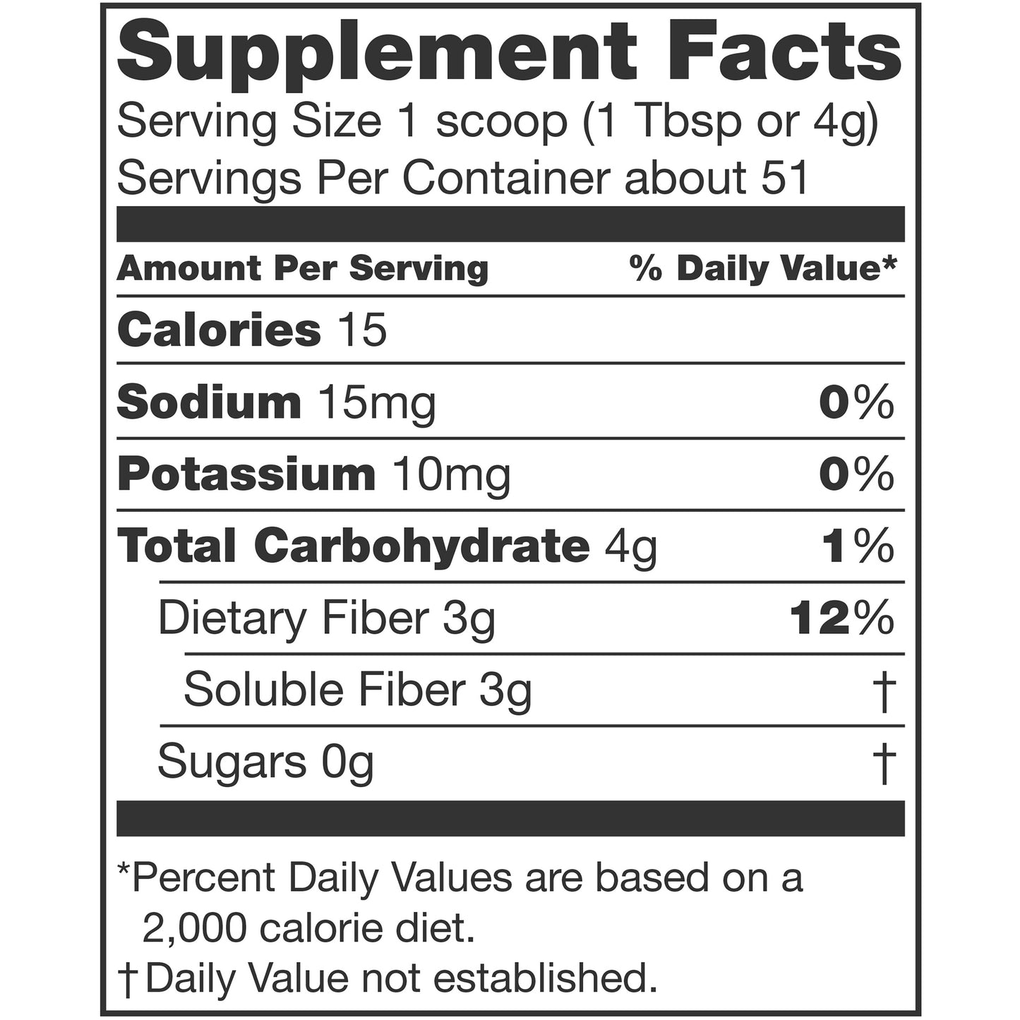 NUTRISOURCE FIBER, PDR 7.2OZ