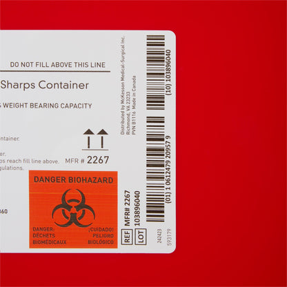 CONTAINER, SHARPS RED 12GL