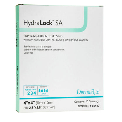 DRESSING, HYDRALOCK SUPER ABSORBENT 4"X4"