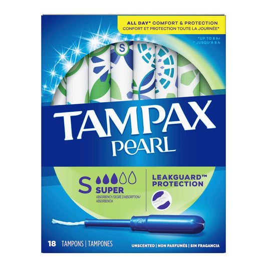TAMPON, TAMPAX PEARL APPL SUPER UNSCNTD