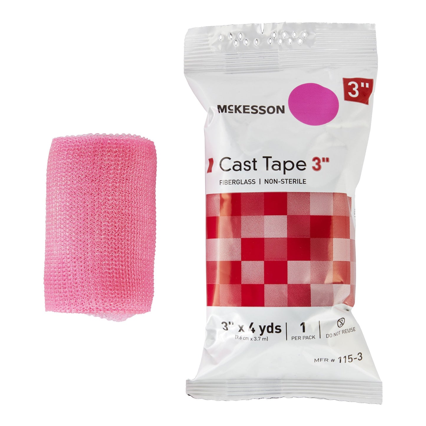TAPE, CAST PNK LF 3"X4YDS
