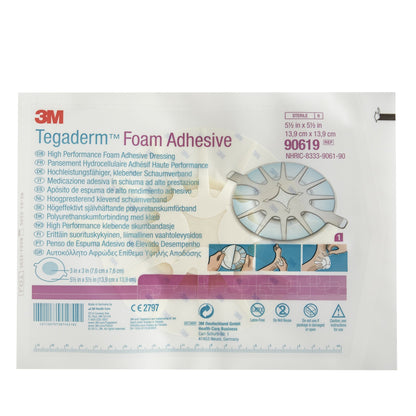 DRESSING, TEGADERM FM ADHSV HEEL 5.5X5.5" PAD 3X3"