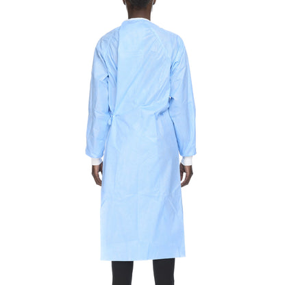 GOWN, SURG BLU LG