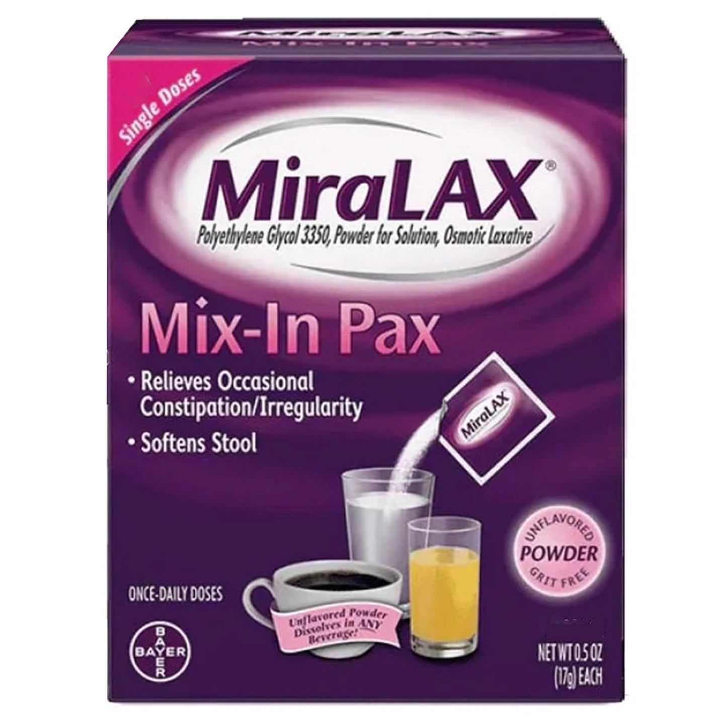 MIRALAX SACHET, PWD 17GM