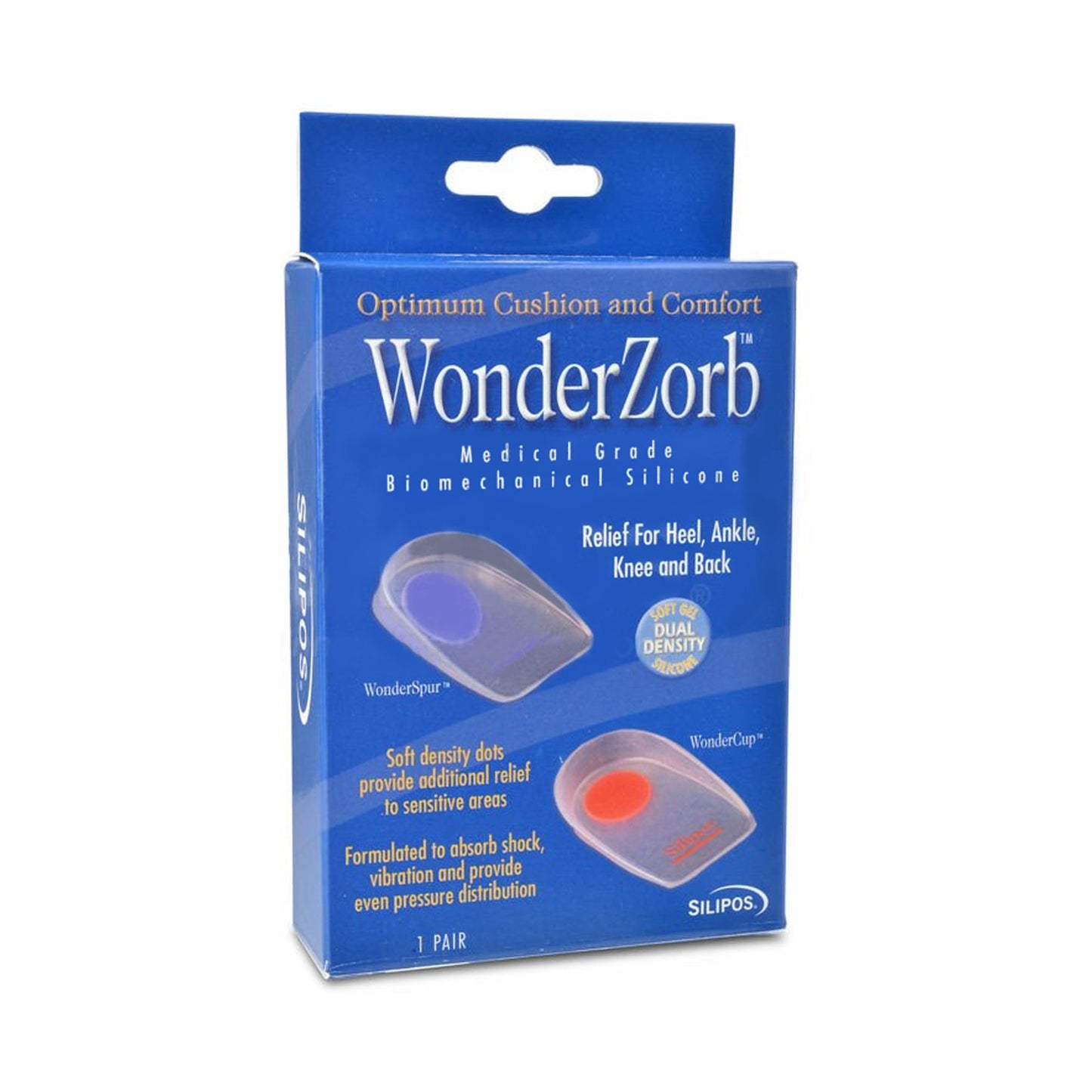 HEEL CUP, WONDER SPUR BLUE DOTLG SILIPS