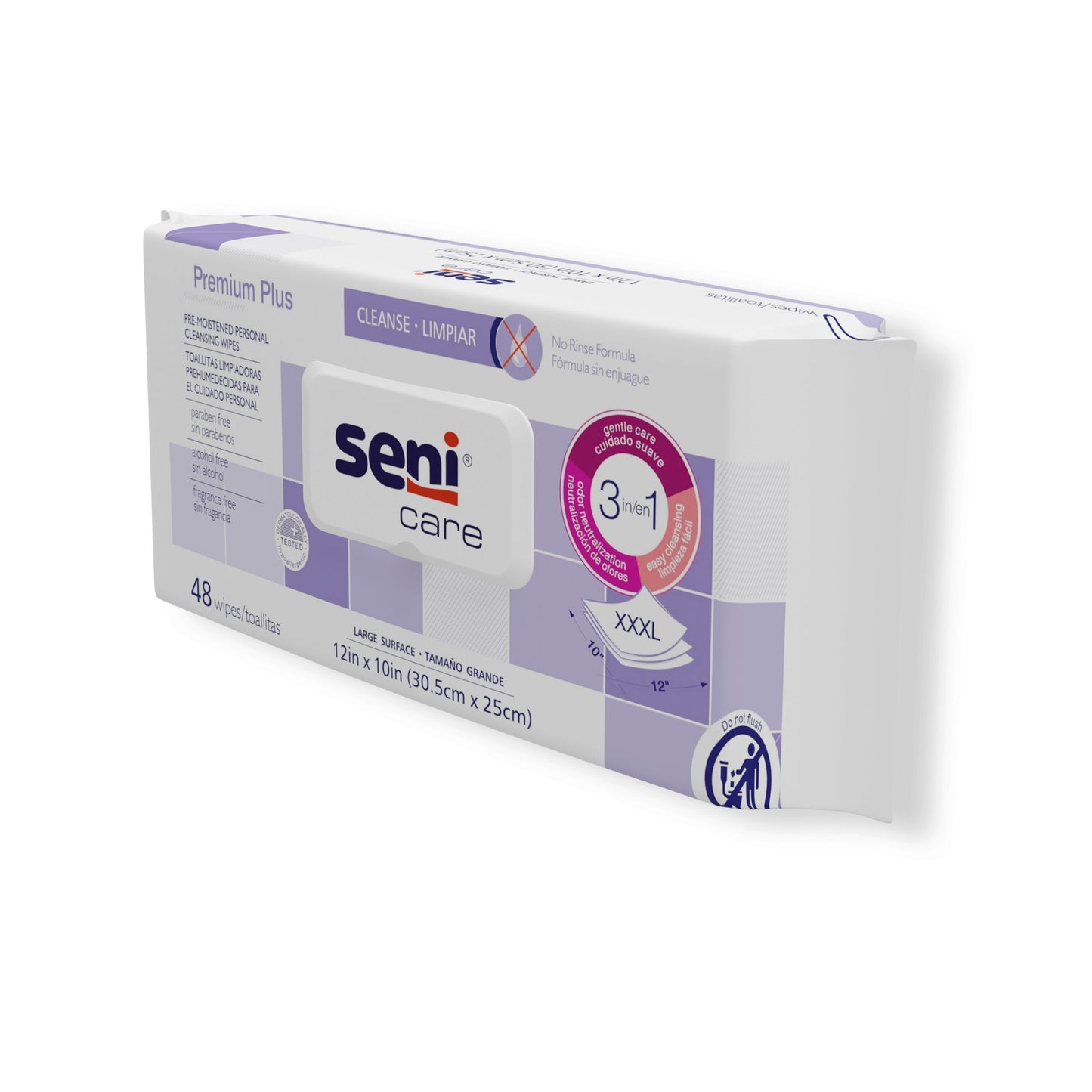 WIPES, CLEANSING SENI CARE PREMIUM PLUS