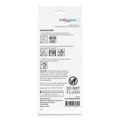 LINER, COMMODE MCKESSON
