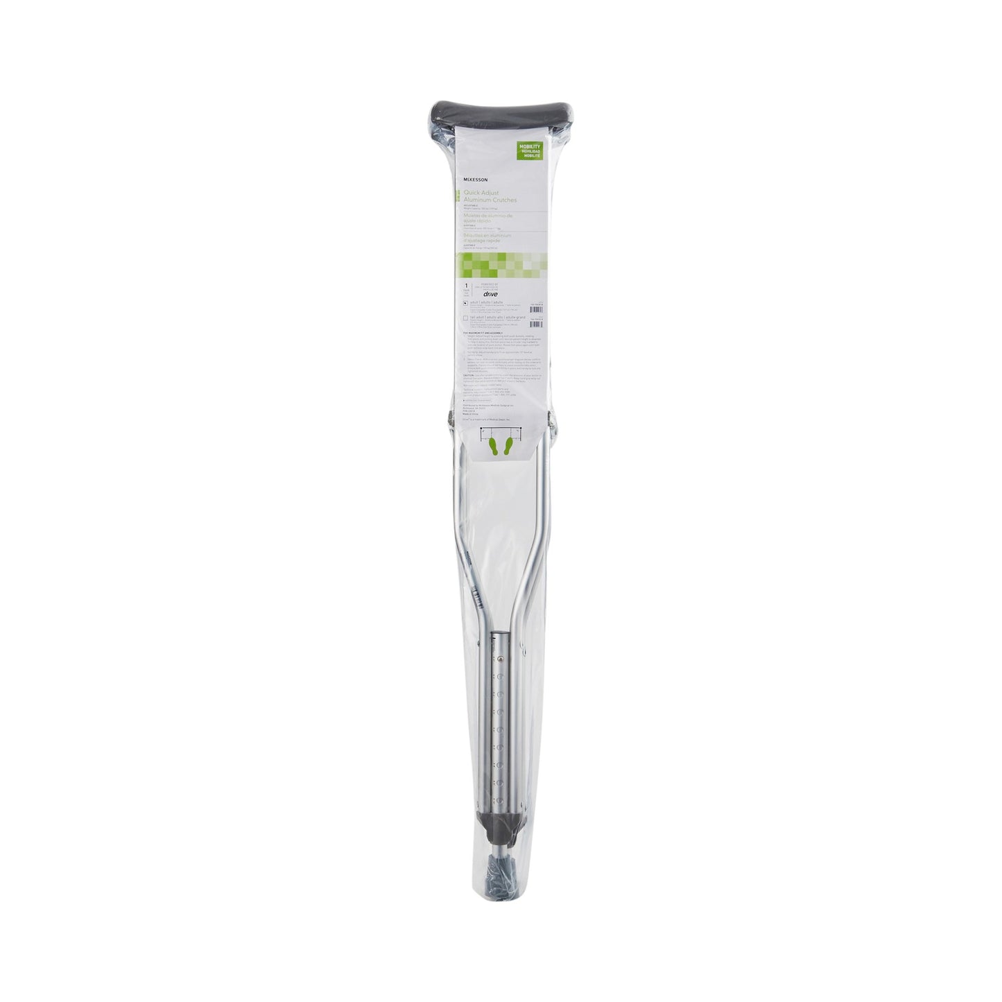 CRUTCH, ALUM QUICK ADJ ADLT 350 LB