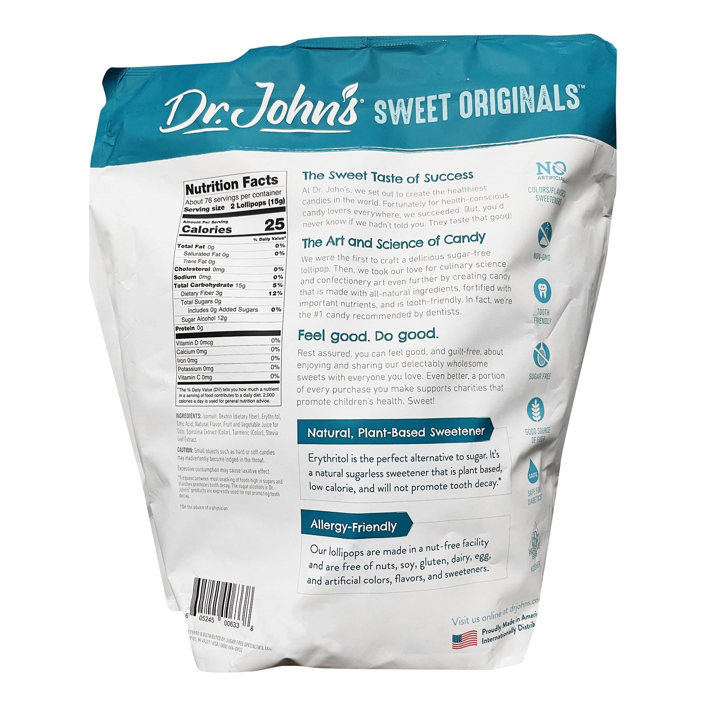 LOLLIPOP, FRUIT FLAVOR SUG/FREE 2.5LB