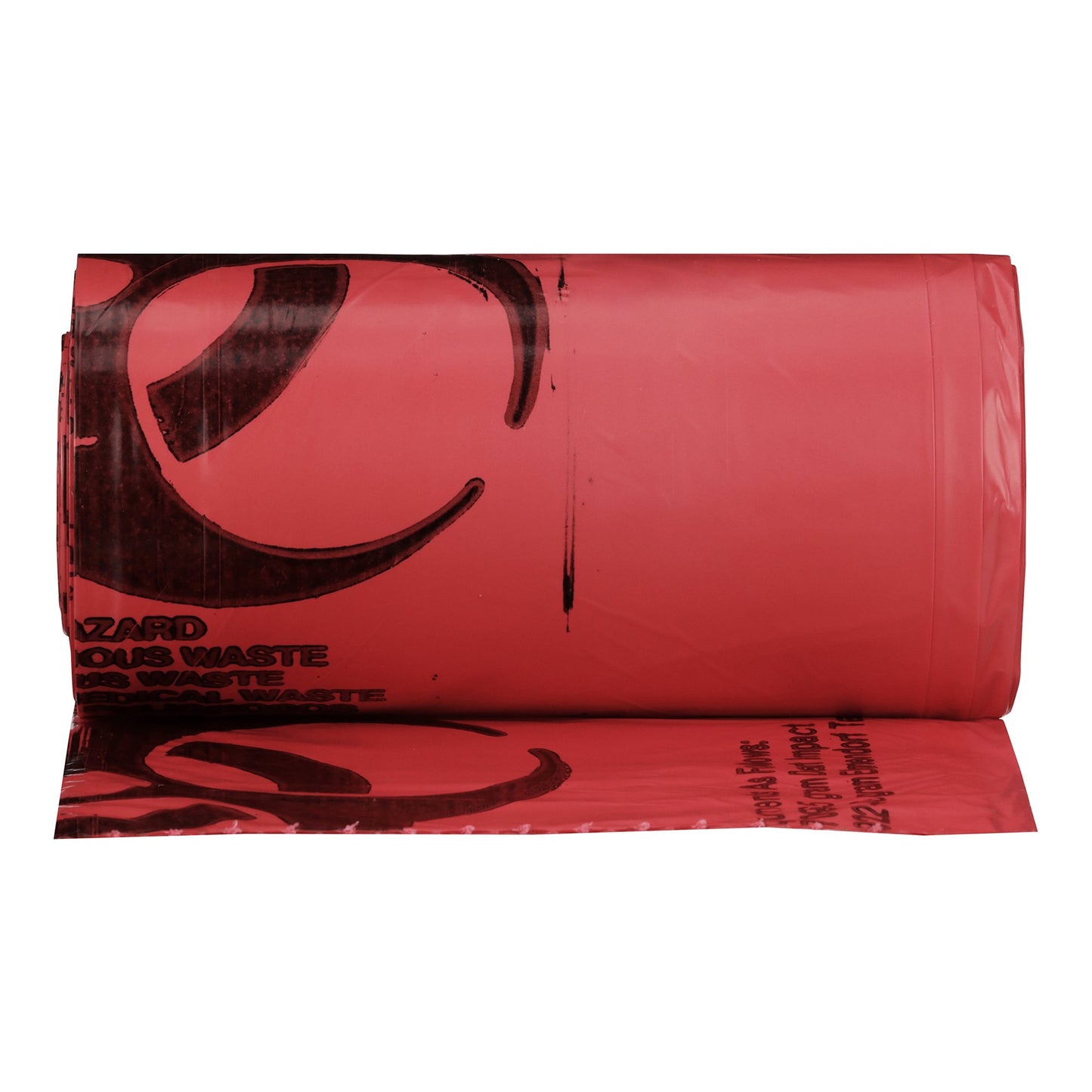 BAG, BIOHAZ SL HDPE RED STAR 24X24 1MIL