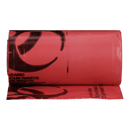 BAG, BIOHAZ SL HDPE RED STAR 24X24 1MIL