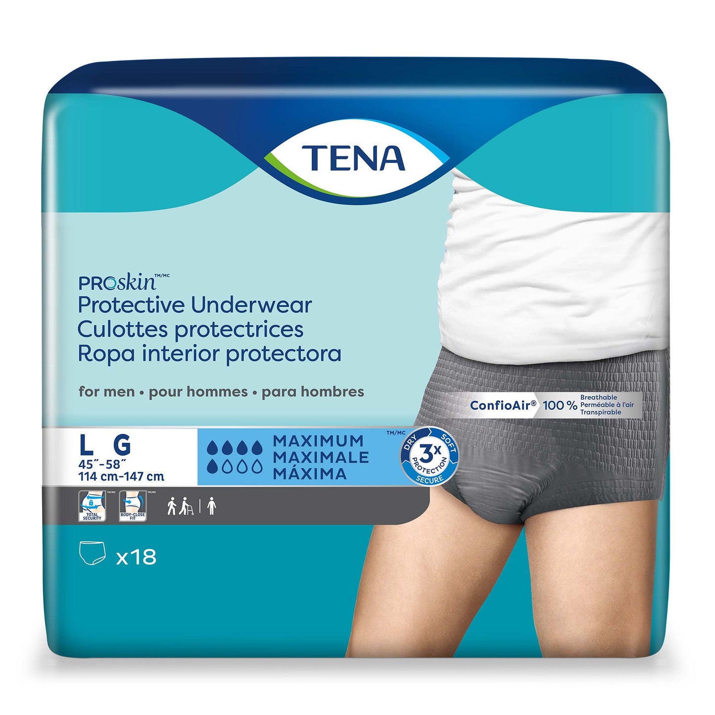 UNDERWEAR, INCONT PROTECTIVE PROSKIN MENS LG