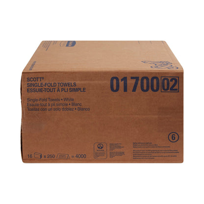TOWEL, PAPER SNGL-FOLD WHT
