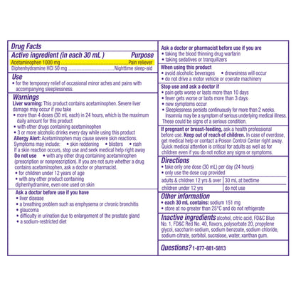 VICKS, LIQ NIGHTTIME SLEEP-AIDPAIN MIDNIGHT BERRY 12OZ