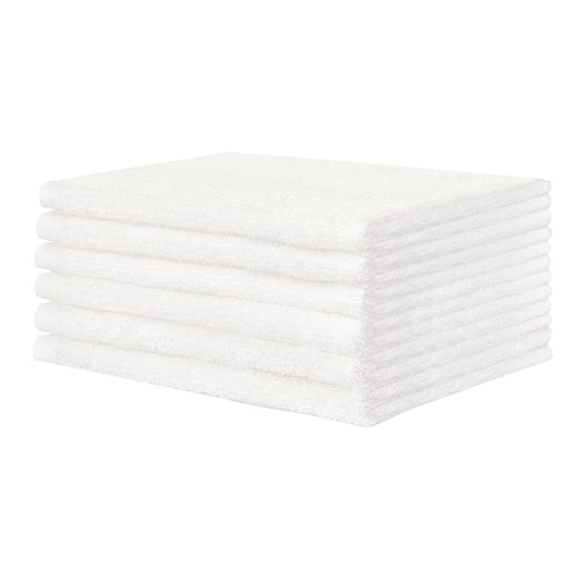 WASHCLOTH, IMPORT .75LB WHT 1 2"X12" (12/DZ)
