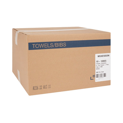 TOWEL, PRO 2PLY/POLY DIA EMB WHT 13X18