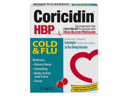 CORICIDIN HBP, TAB COLD&FLU 325MG-2MG