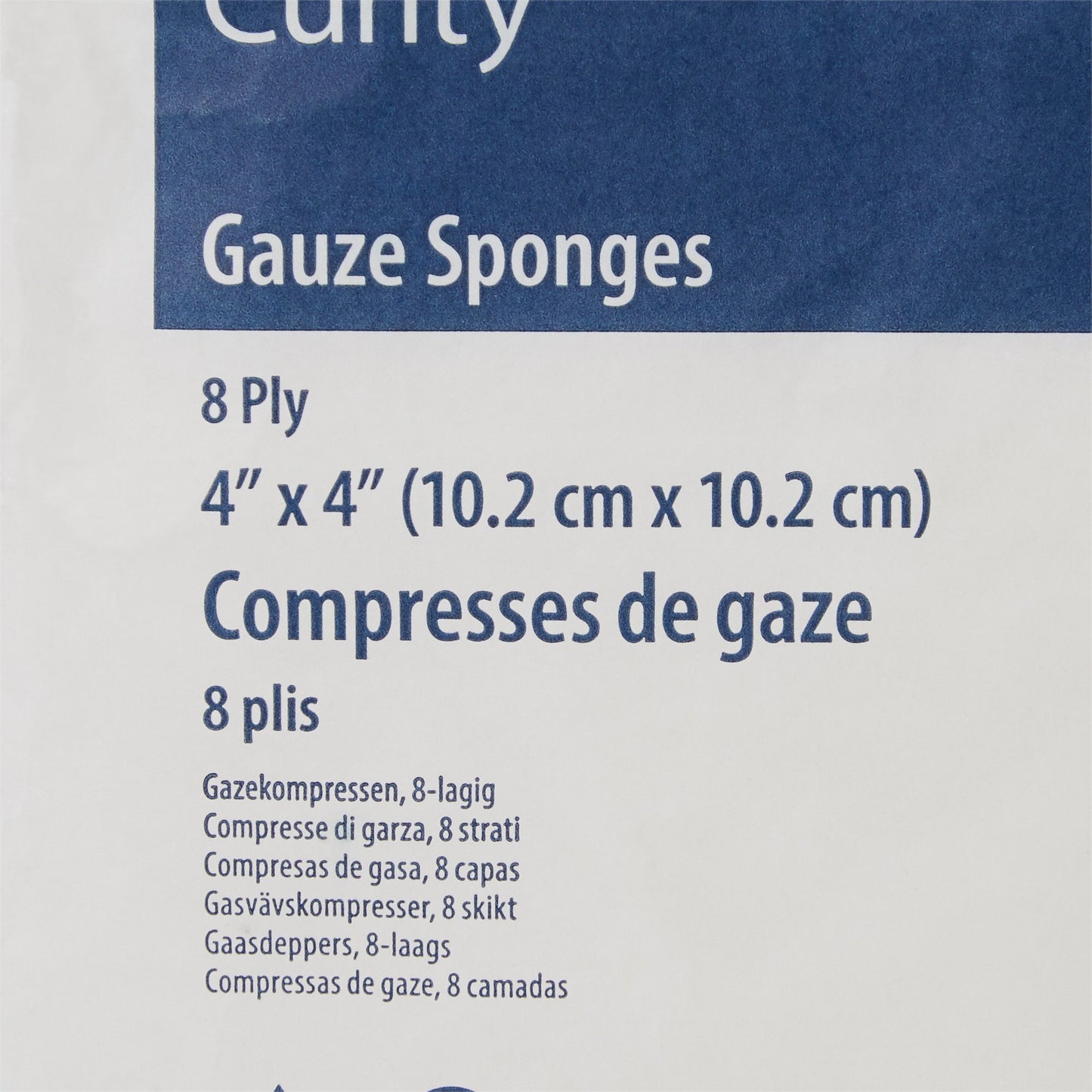 SPONGE, GAUZE 8PLY 4"X4"