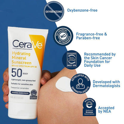 CERAVE, LOTION SUN BODY SPF50 5OZ