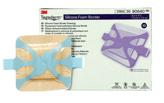 DRESSING, TEGADERM SIL FOAM 3"X3"