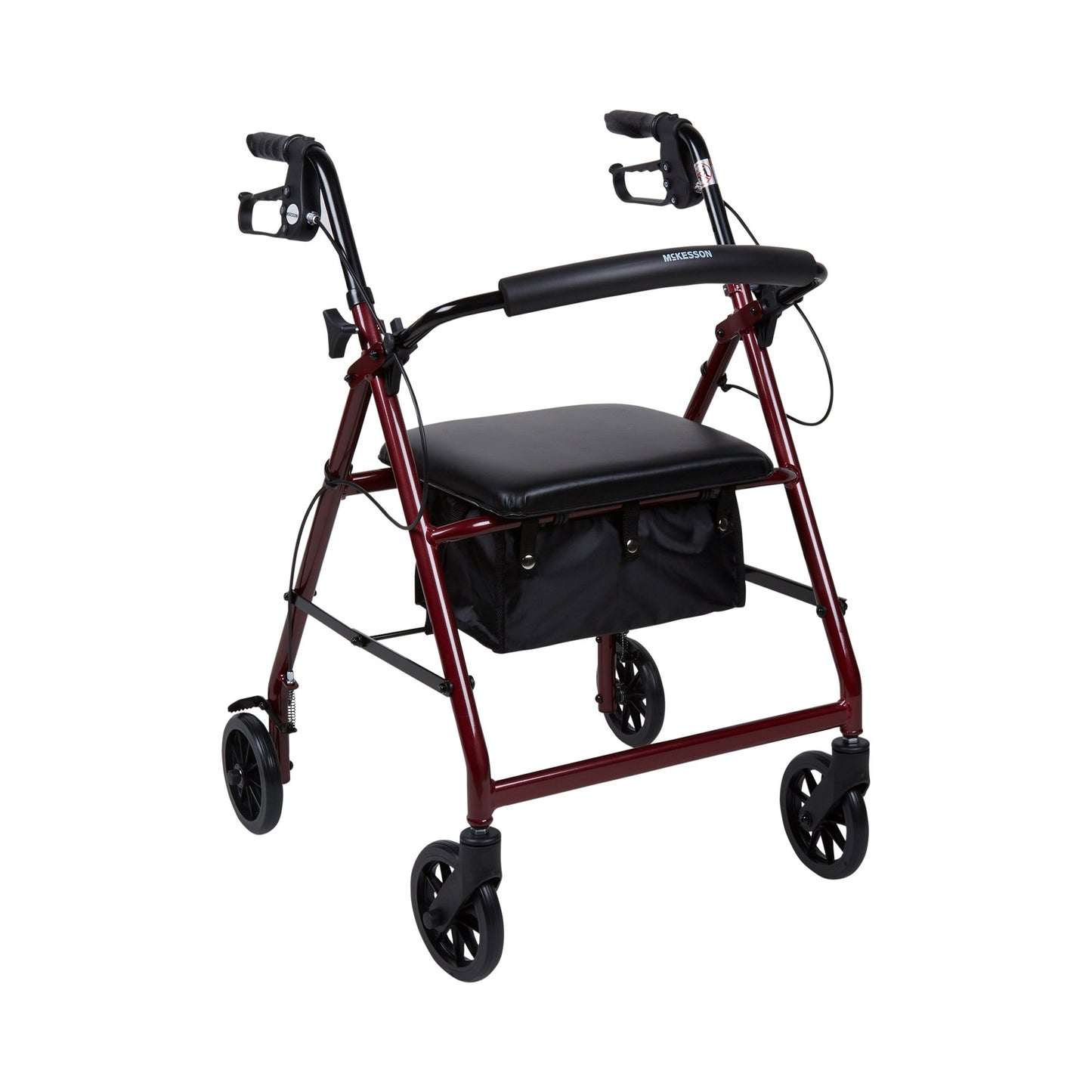 WALKER, ROLLATOR LTWT FOLDINGALUM W/6" WHLS RED 300LB