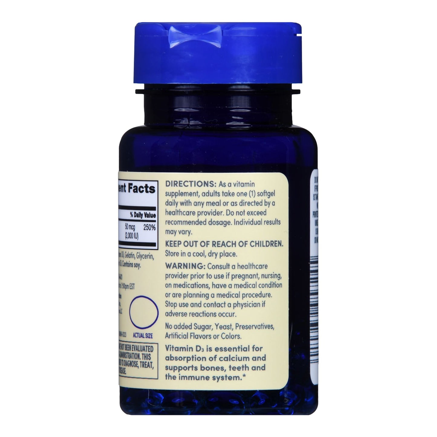 VITAMIN D3, TAB SGEL FT SM 50MCG2000IU