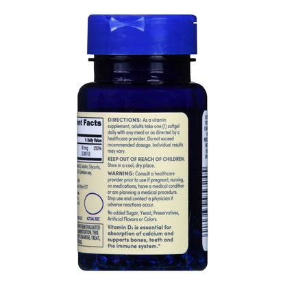 VITAMIN D3, TAB SGEL FT SM 50MCG2000IU