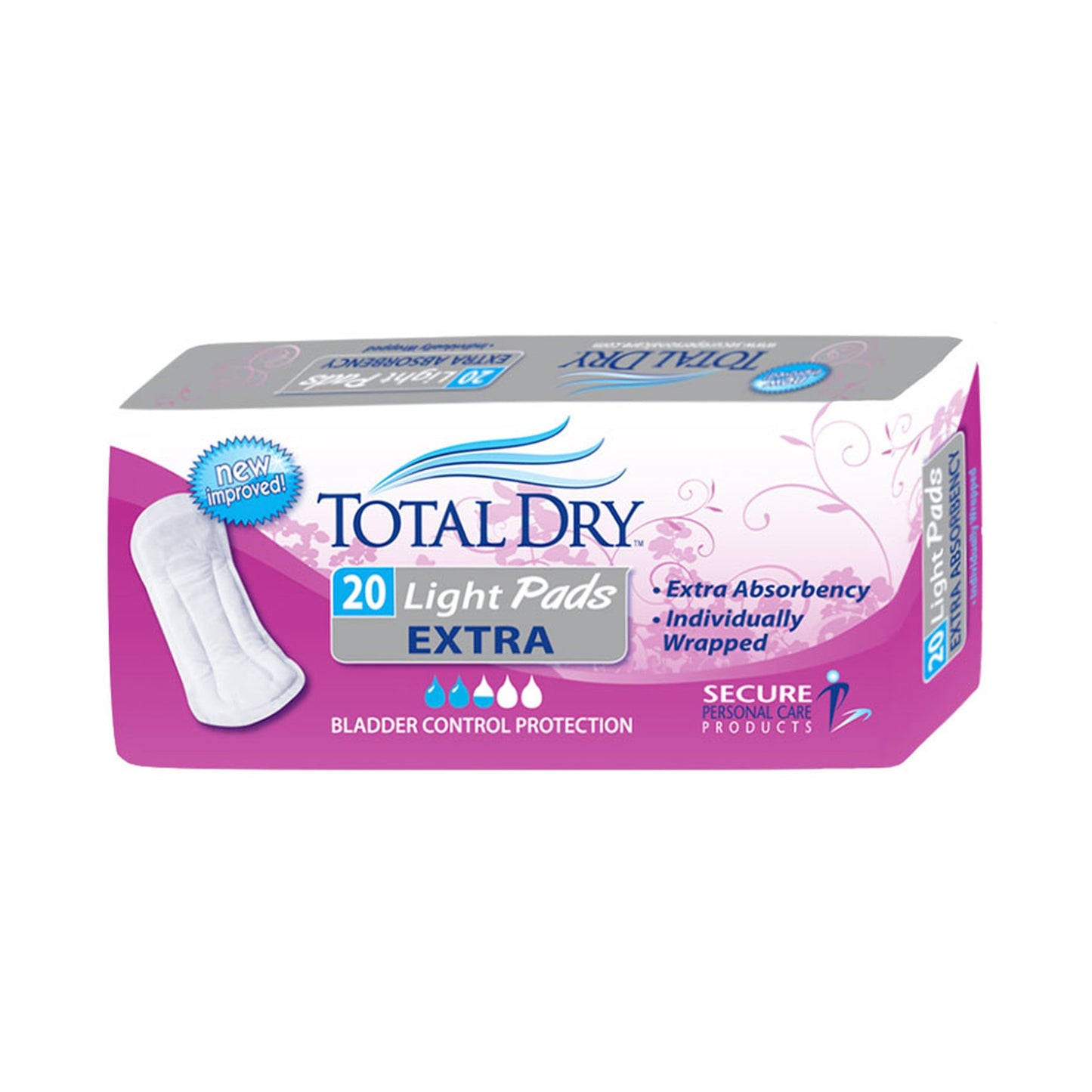 PAD, INCONT TOTALDRY LT XTRA