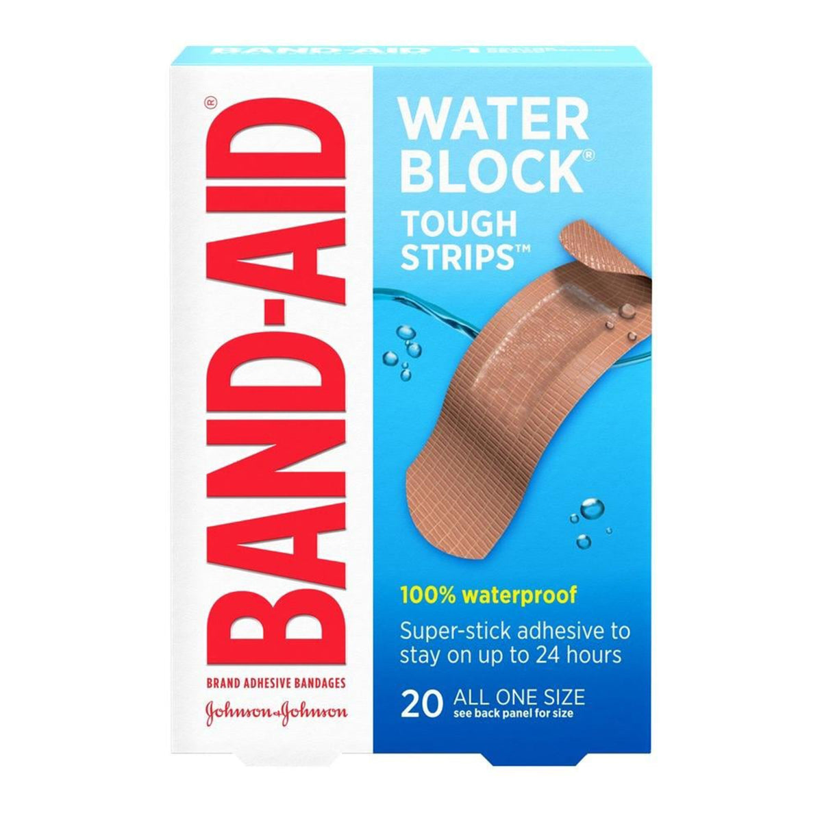 BANDAGE, ADH BAND-AID WATER BLOCK TOUGH