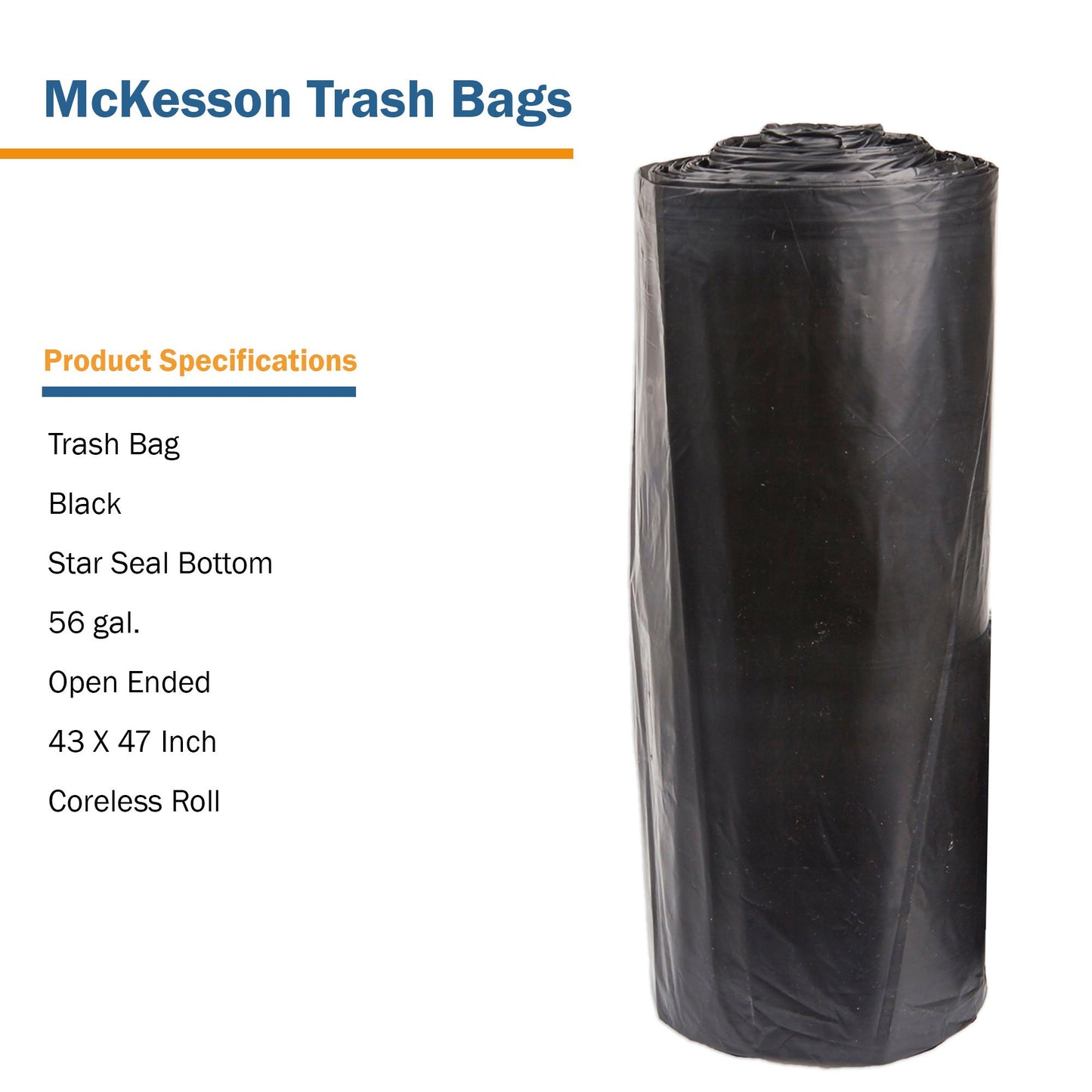 LINER, CAN BLK 1.50MIL 43"X47"56GL
