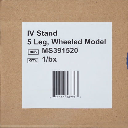 IV POLE, FLOOR DISP 5WHEEL 74"