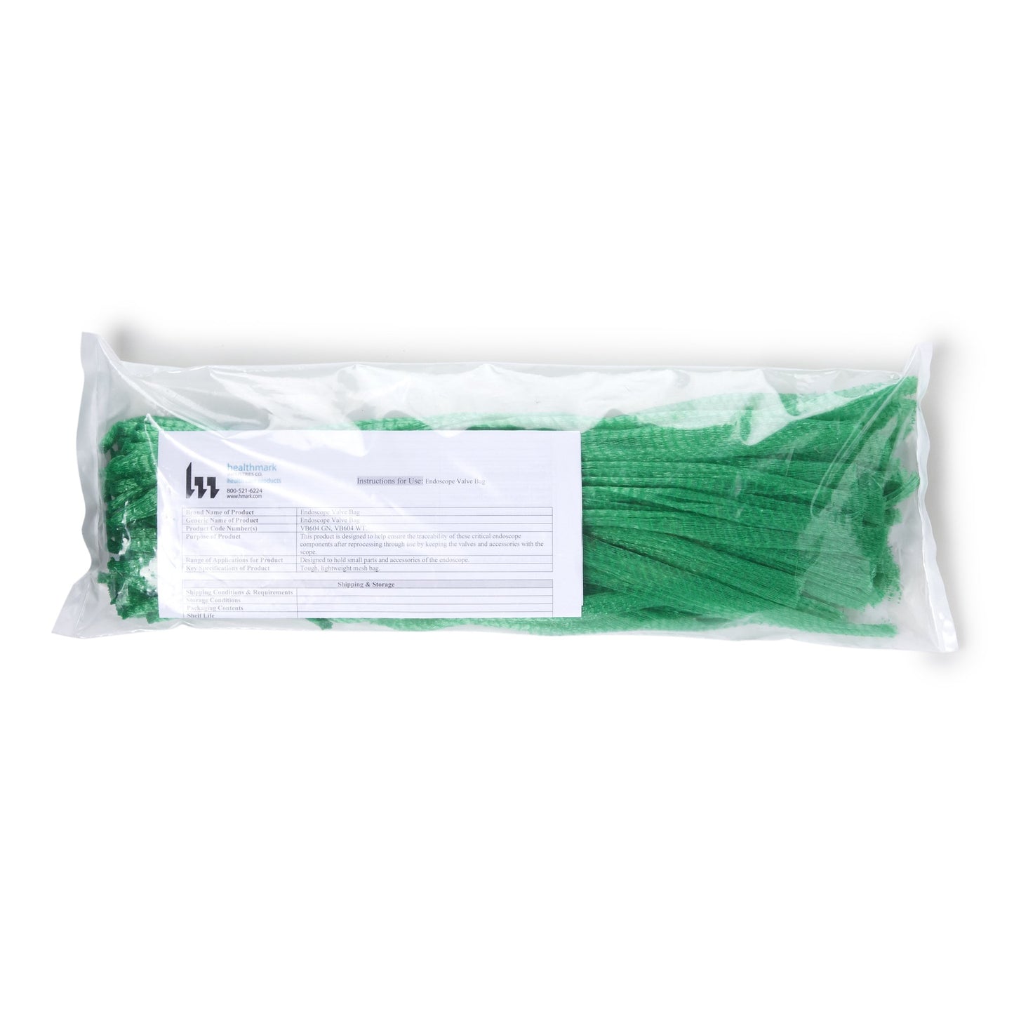 BAG, VALVE MESH GRN