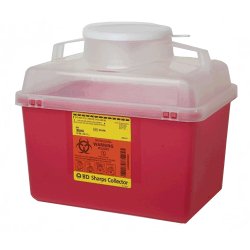 CONTAINER, SHARPS RED 14QT NEST