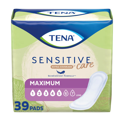 PAD, INCONT TENA SENSITIVE CARE MAX HVY LNG