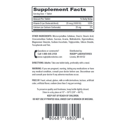 VITAMIN D3, TAB 25MCG
