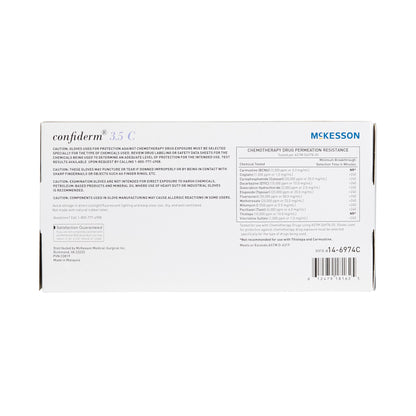 GLOVE, EXAM NTRL SM N/S CHEMO3.5C