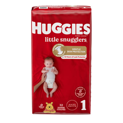 DIAPER, HUGGIES LITTLE SNUGGLERS JUMBO SZ1