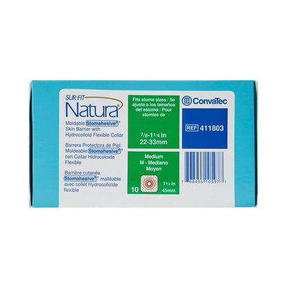 BARRIER, SKIN SUR-FIT NATURA STOMAHESIVE 45MM MED 10/BCONVTC