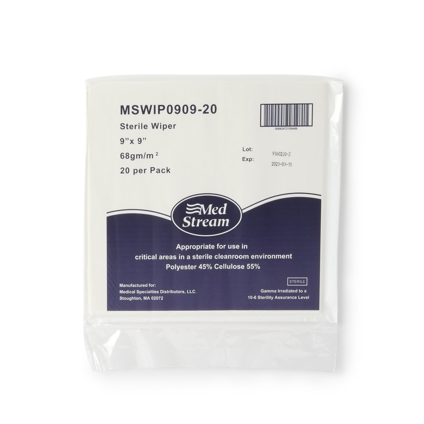 WIPE, CLEANROOM ISO CLASS5 STRWHT 9X9"
