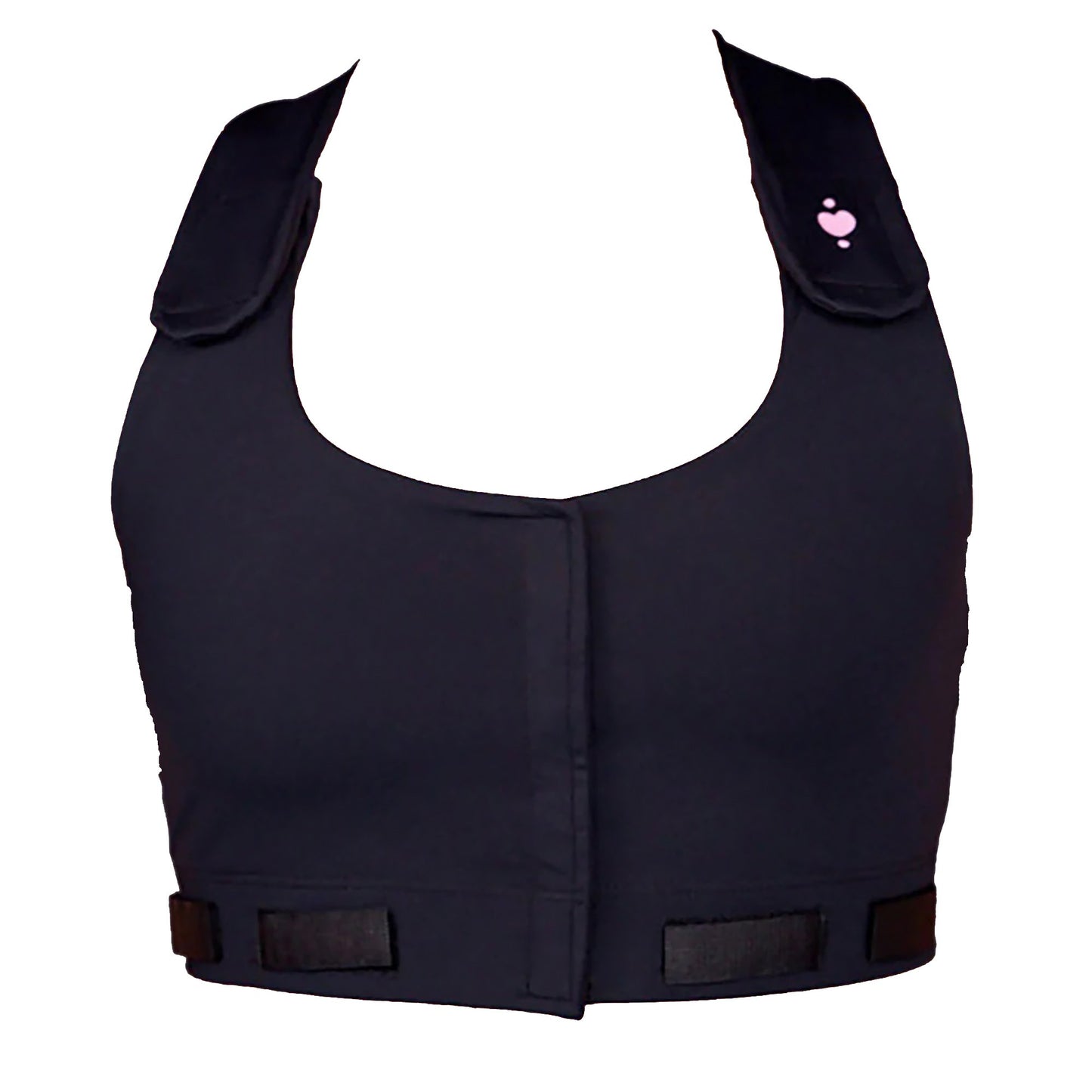 BRA, PST-OP LARISSA W/PCKT PUFF DRN TAB BLK XLG