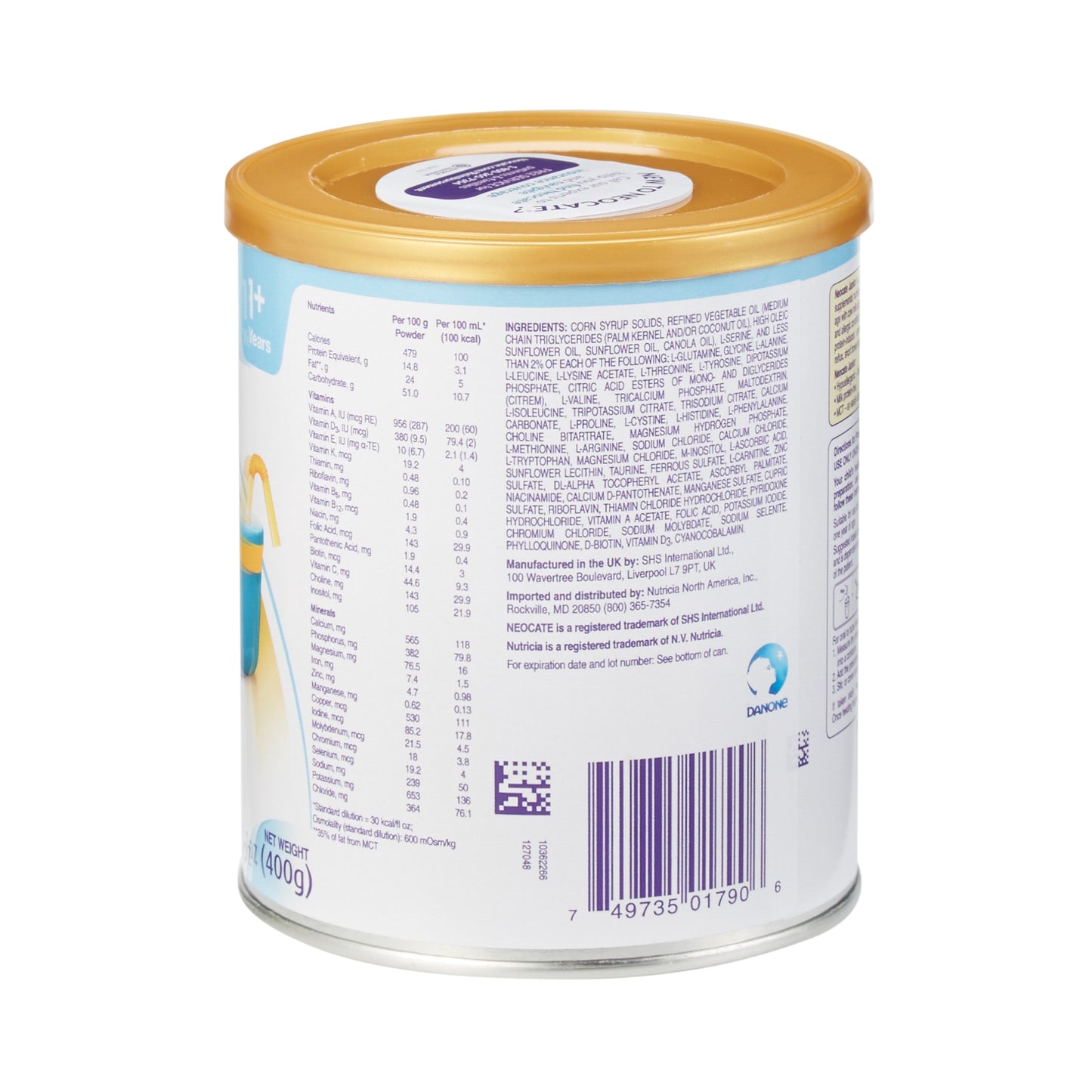 NEOCATE JR, PDR FORMULA UNFLAV400MG