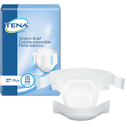 BRIEF, TENA STRETCH PLUS 2XLG