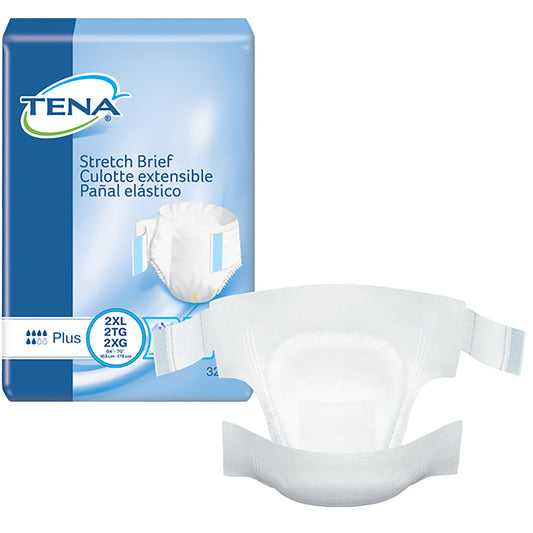 BRIEF, TENA STRETCH PLUS 2XLG