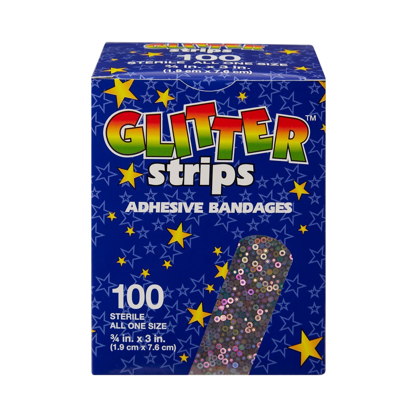 BANDAGE, ADHSV STRIP GLITTER 3/4"X3"